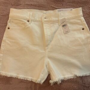 LOFT white cut off  Jean Shorts
